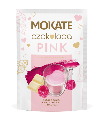 NAPÓJ O SMAKU BIAŁEJ CZEKOLADY Z MALINAMI 40G PINK