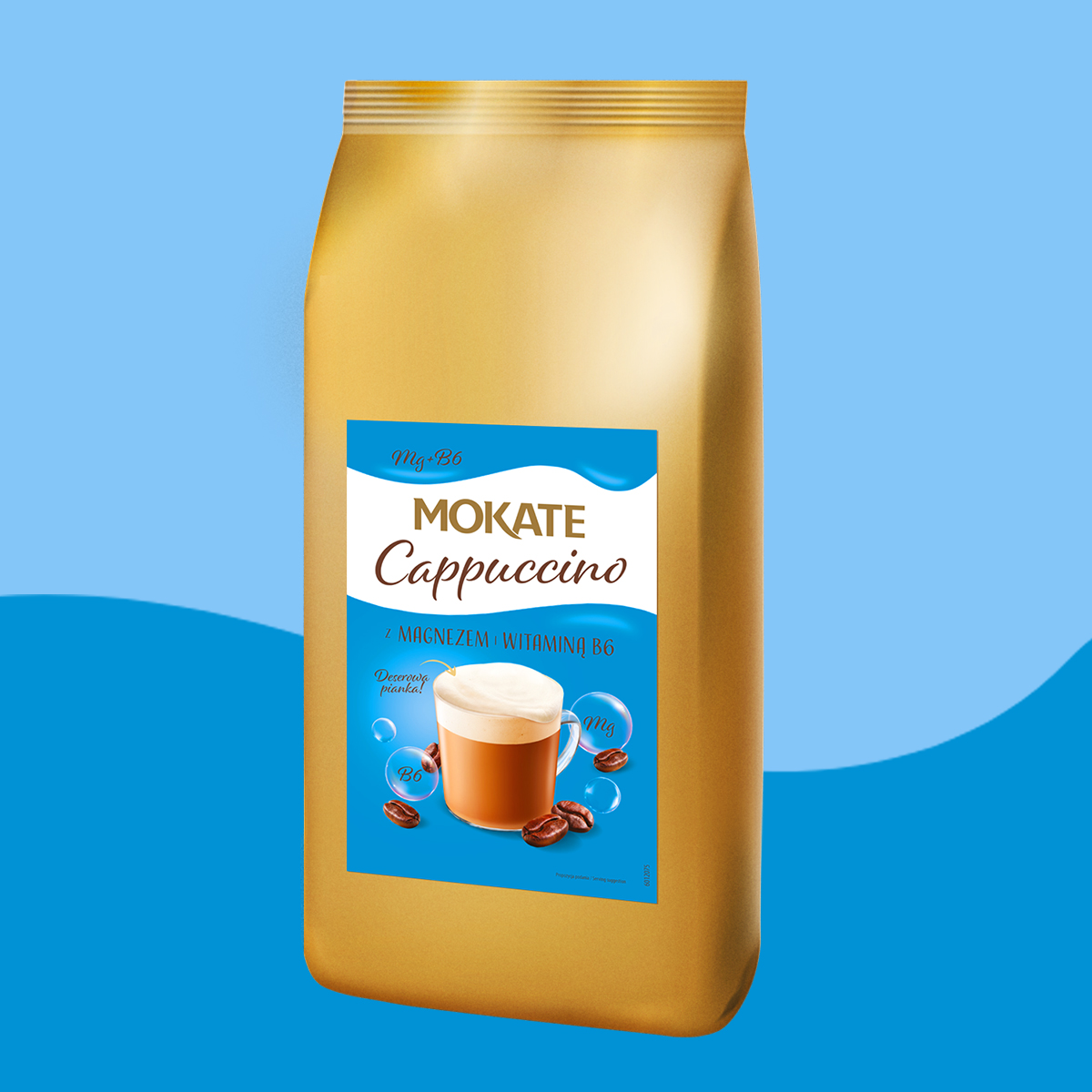 Kawa Cappuccino Magnez + Witamina B6 800g Mokate