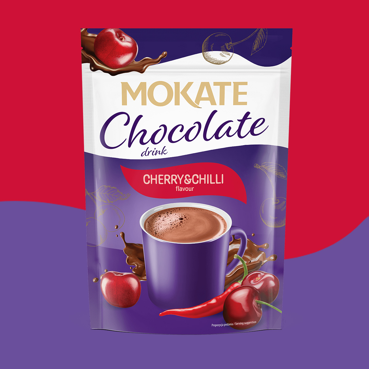 NAPÓJ CZEKOLADOWY MOKATE O SMAKU WIŚNII Z CHILLI