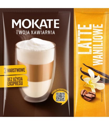 Latte Mokate Twoja Kawiarnia Waniliowe (20g+2g)