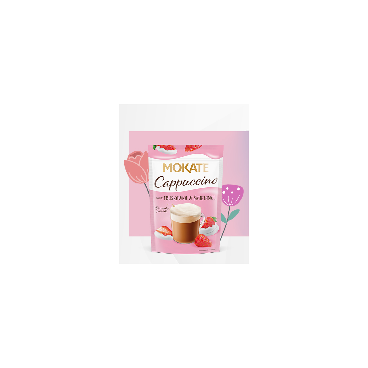 Mokate Strawberry and Cream-flavoured Cappuccino 110 g
