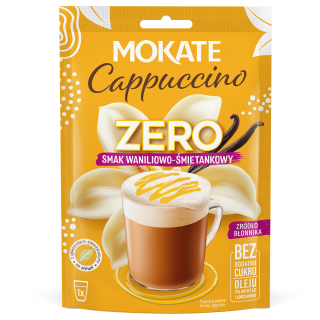 CAPPUCCINO MOKATE ZERO WANILIA I ŚMIETANKA 20G bez dodatku cukru