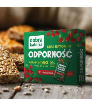 Dobra Kaloria Mini Batoniki Batony Odporność Żurawina Acerola Witaminy C+E