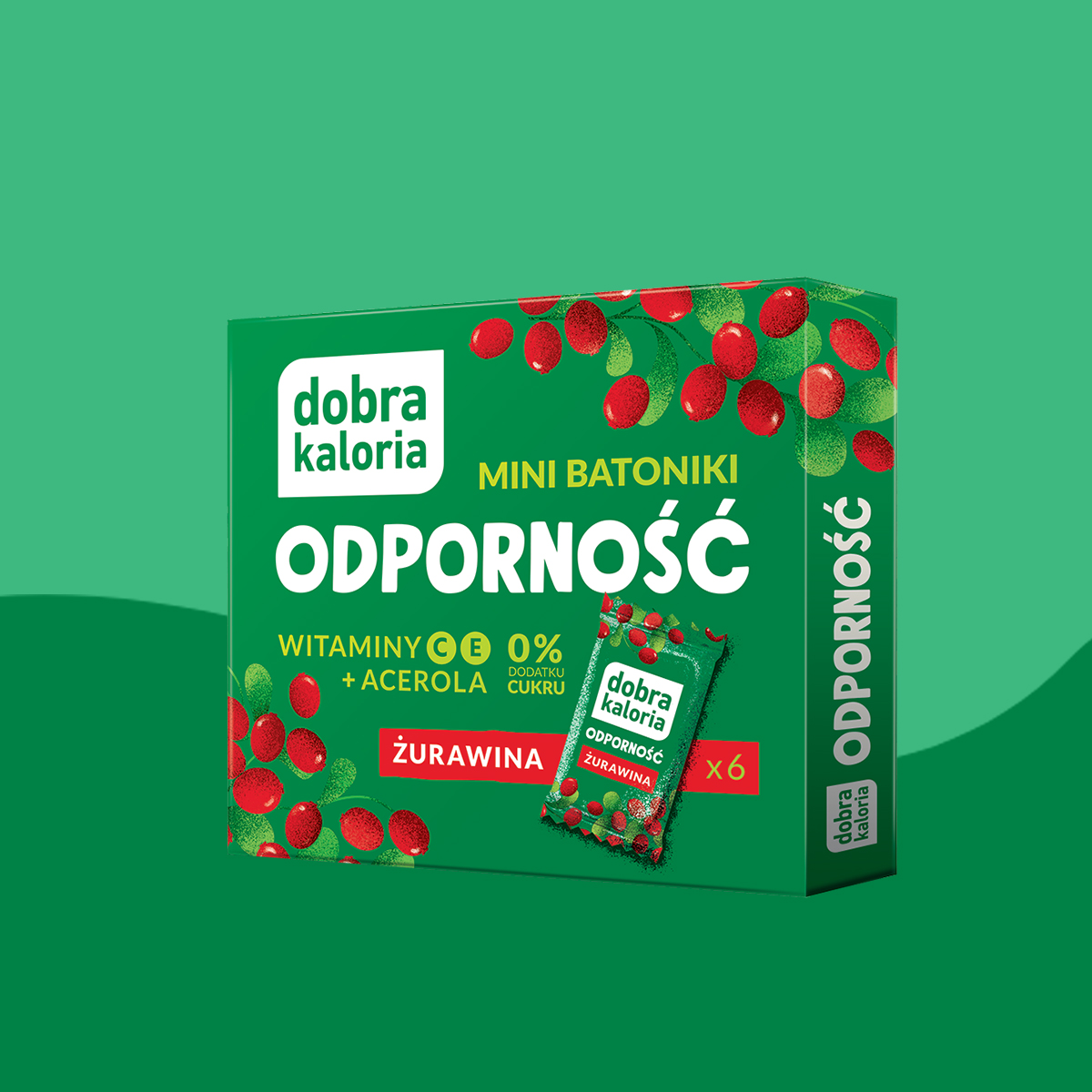 Dobra Kaloria Mini Batoniki Batony Odporność Żurawina Acerola Witaminy C+E