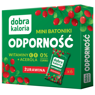 Dobra Kaloria Mini Batoniki Batony Odporność Żurawina Acerola Witaminy C+E