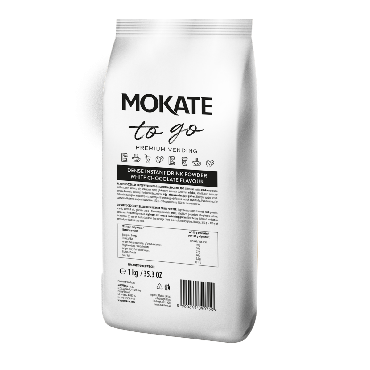 Gęsty napój o smaku białej czekolady  OOH