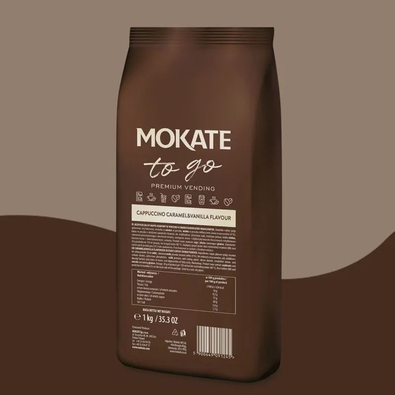 CAPPUCCINO MOKATE TO GO CARAMEL & VANILLA VENDING 1 KG