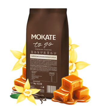CAPPUCCINO MOKATE TO GO KARMEL & WANILIA VENDING 1 KG