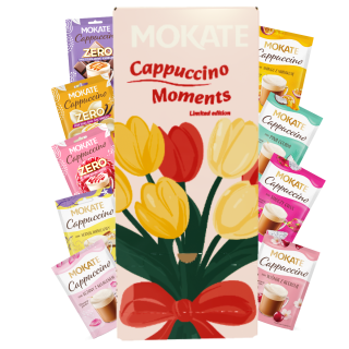 Zestaw Na Prezent Kawa Cappuccino Mokate Napój Kawowy Mix 12 Smaków 24szt