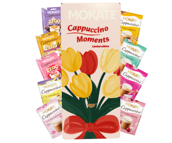 Zestaw Na Prezent Kawa Cappuccino Mokate Napój Kawowy Mix 12 Smaków 24szt