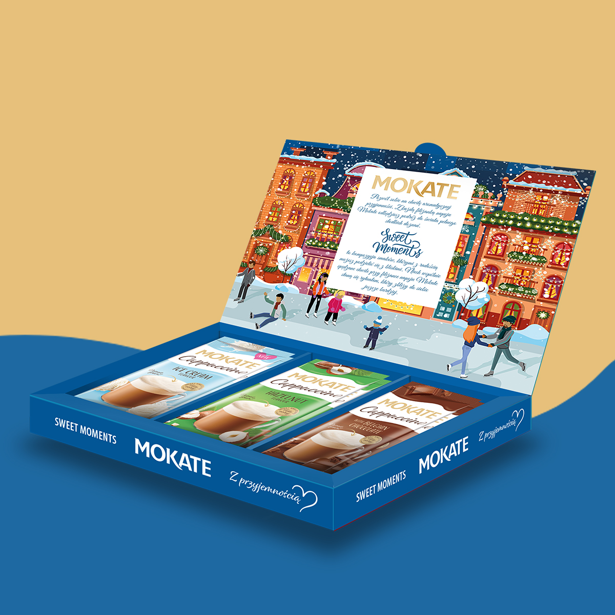 CAPPUCCINO MOKATE BOMBONIERKA 9 SZTUK ZESTAW ŚWIĘTA