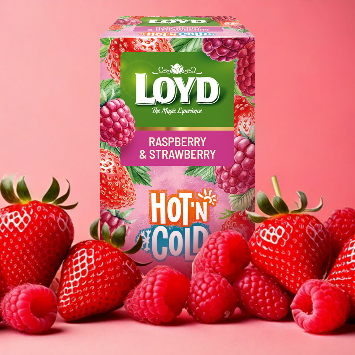 HERBATKA OWOCOWA HOT&COLD MALINA & TRUSKAWKA 2Gx15