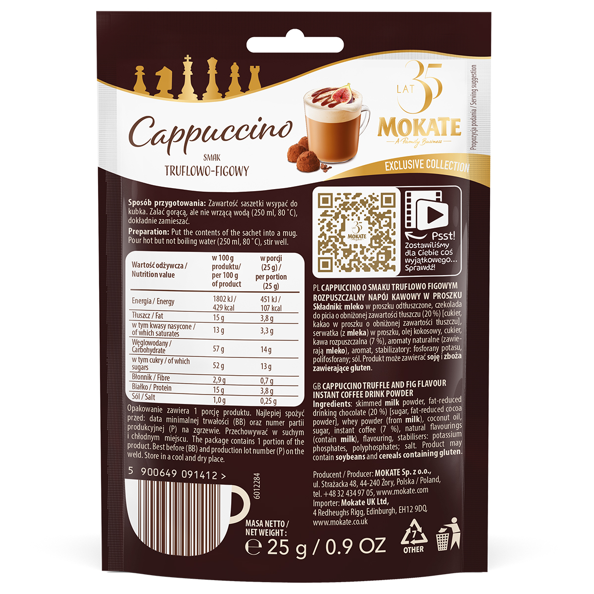 Cappuccino o smaku Truflowo Figowym 25g