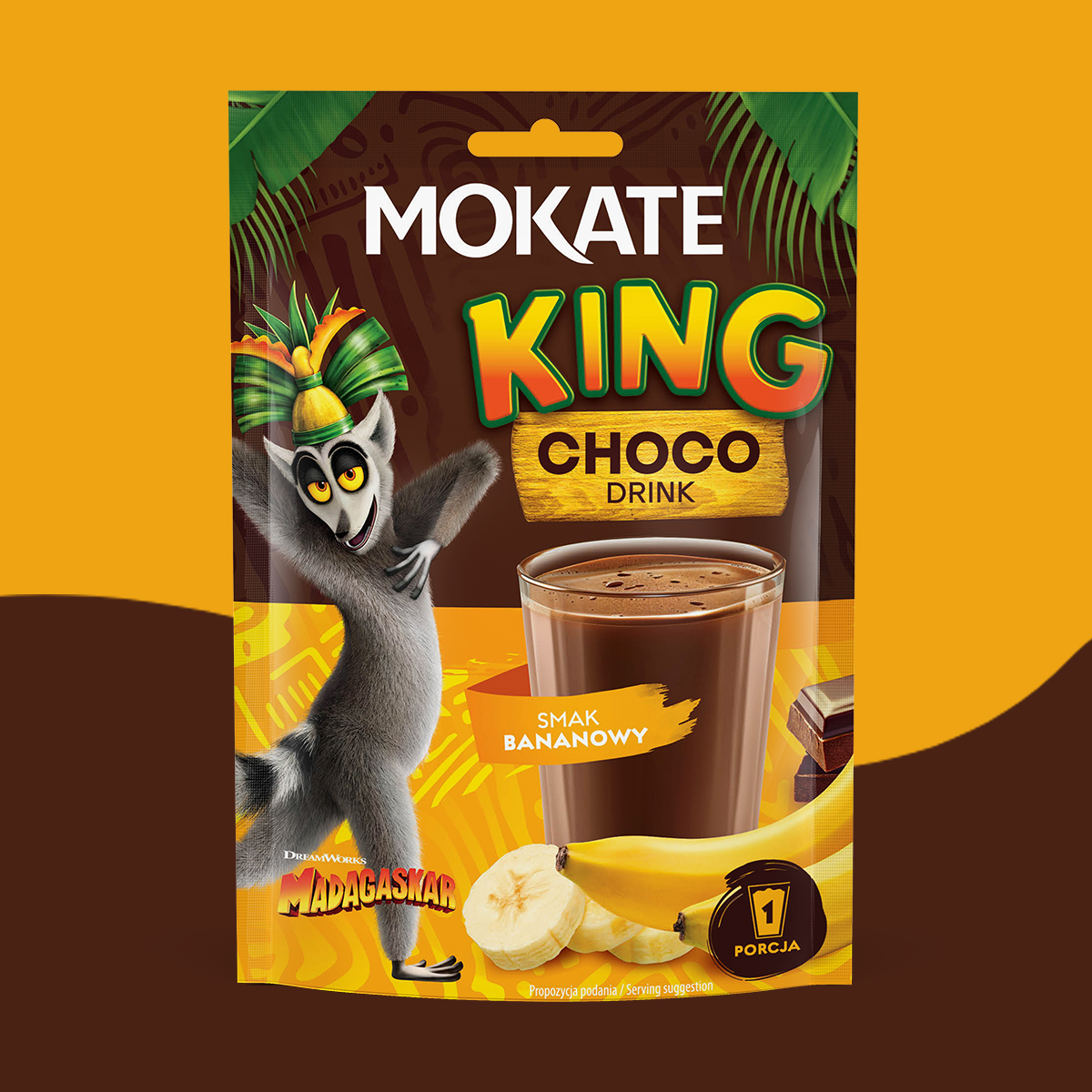 NAPÓJ CZEKOLADOWY KING CHOCO 27G O SMAKU BANANOWYM