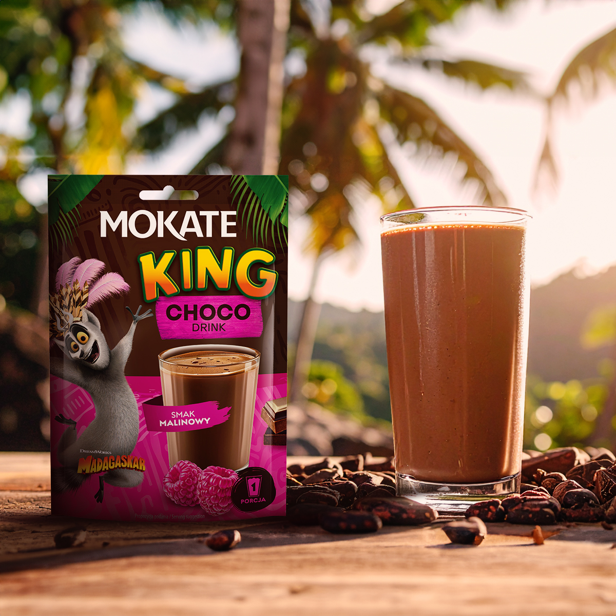 NAPÓJ CZEKOLADOWY MOKATE KING CHOCO 27G MALINA