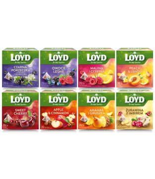 Zestaw 8 smaków piramidek owocowych LOYD