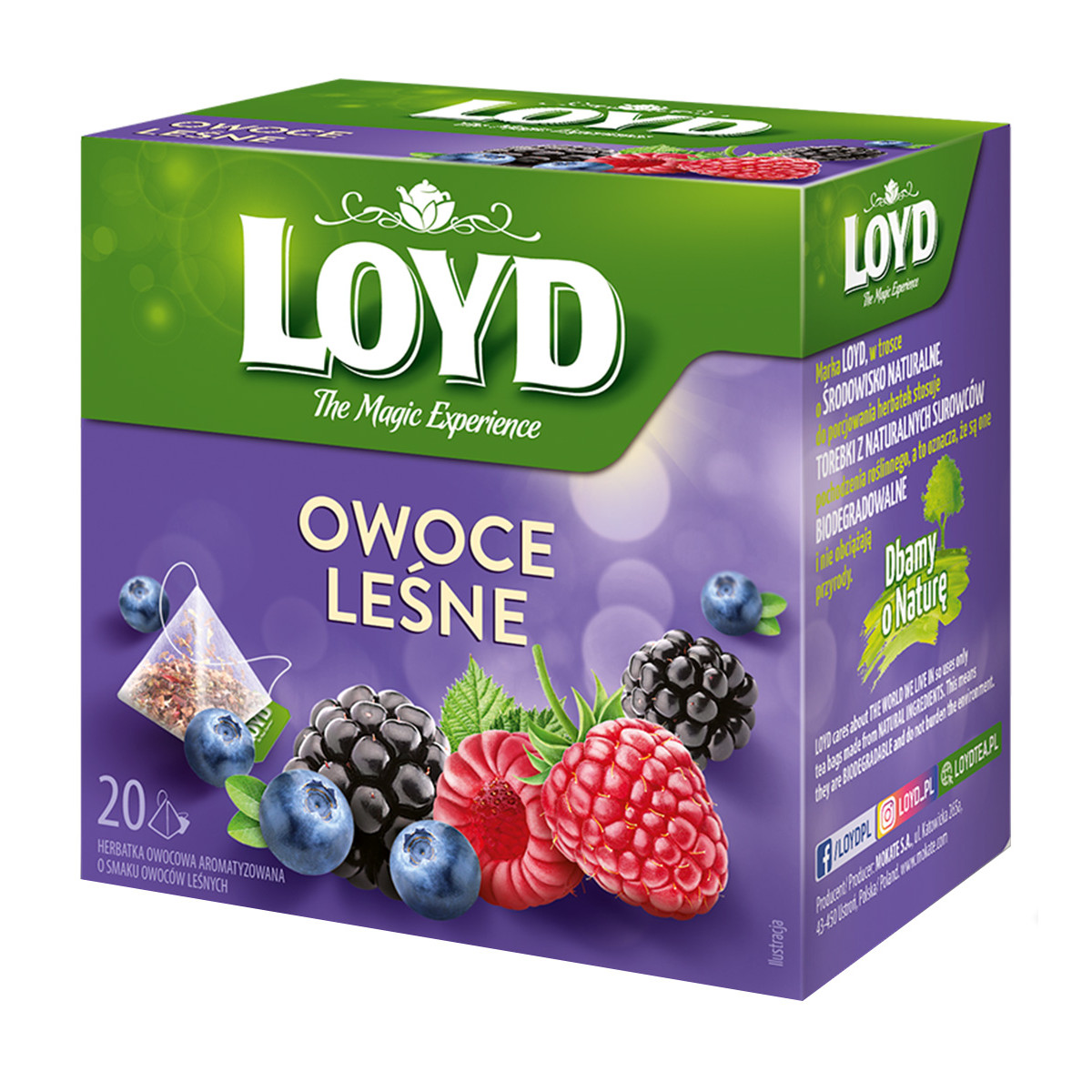 Zestaw 8 smaków piramidek owocowych LOYD