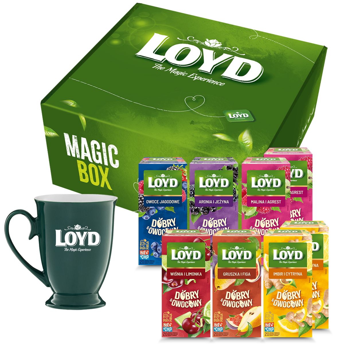 Zestaw Herbaciany MAGIC BOX LOYD Dobry Owocowy - 8x20 torebek