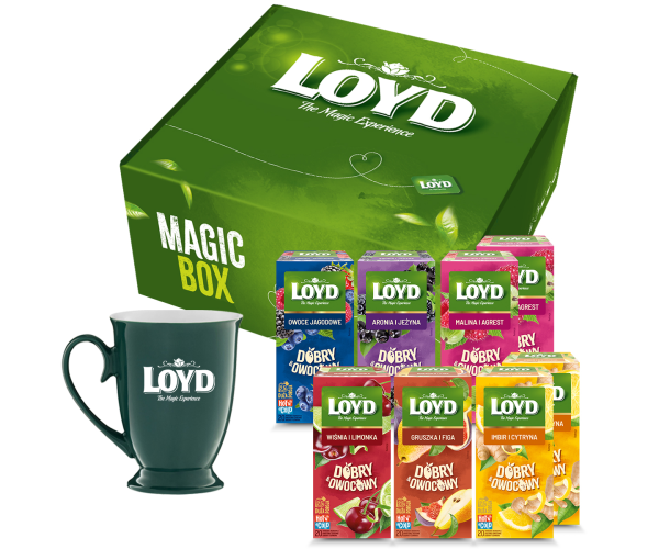 Zestaw Herbaciany MAGIC BOX LOYD Dobry Owocowy - 8x20 torebek