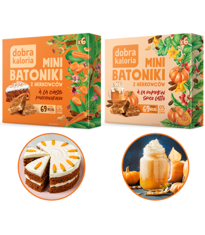 PROMOCJA Zestaw Mini Batoniki Ciasto Marchewkowe Pumpkin Spice Latte