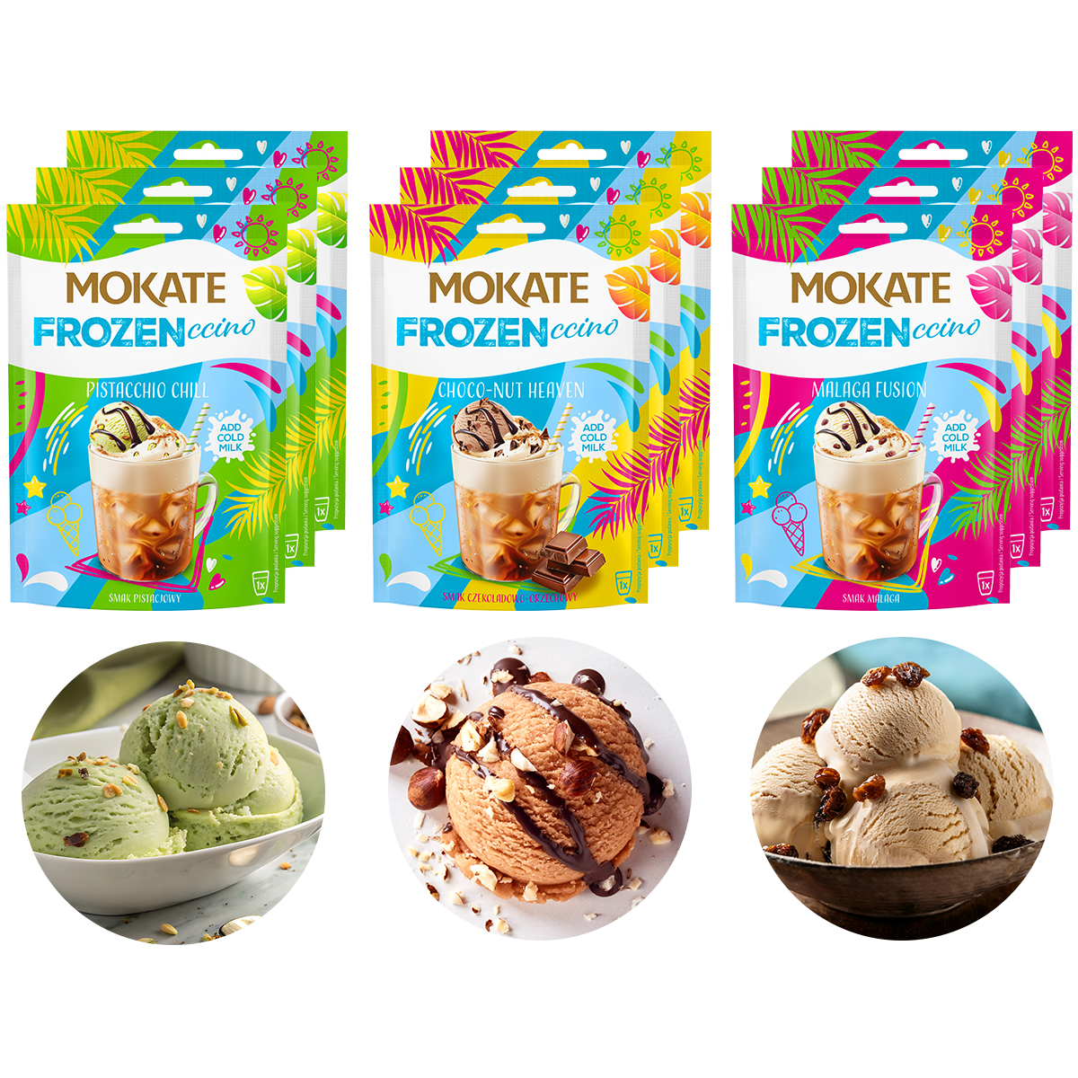 3x3 Smaki Frozenccino - 9 sztuk w super cenie, mix smaków