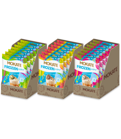 Mega Paka - 3 smaki Frozenccino - Choco-nut, Malaga, Pistacja - 21 saszetek