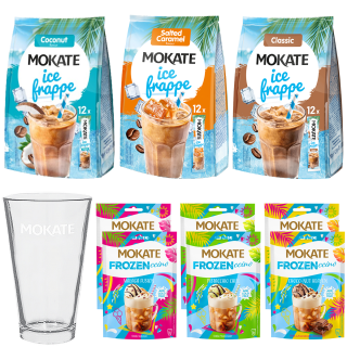 Mix produktów na zimno 3x Smaki Frappe, 6x saszetka Frozenccino 3 smaki SZKLANKA GRATIS