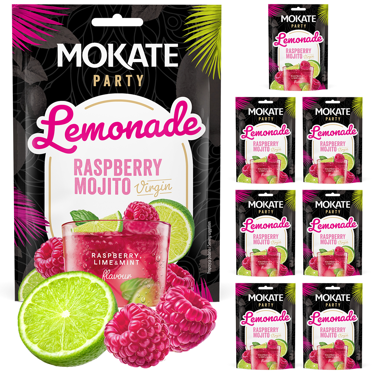 Taniej! 7 sztuk Lemoniada Mohito Malinowe 40G Zestaw