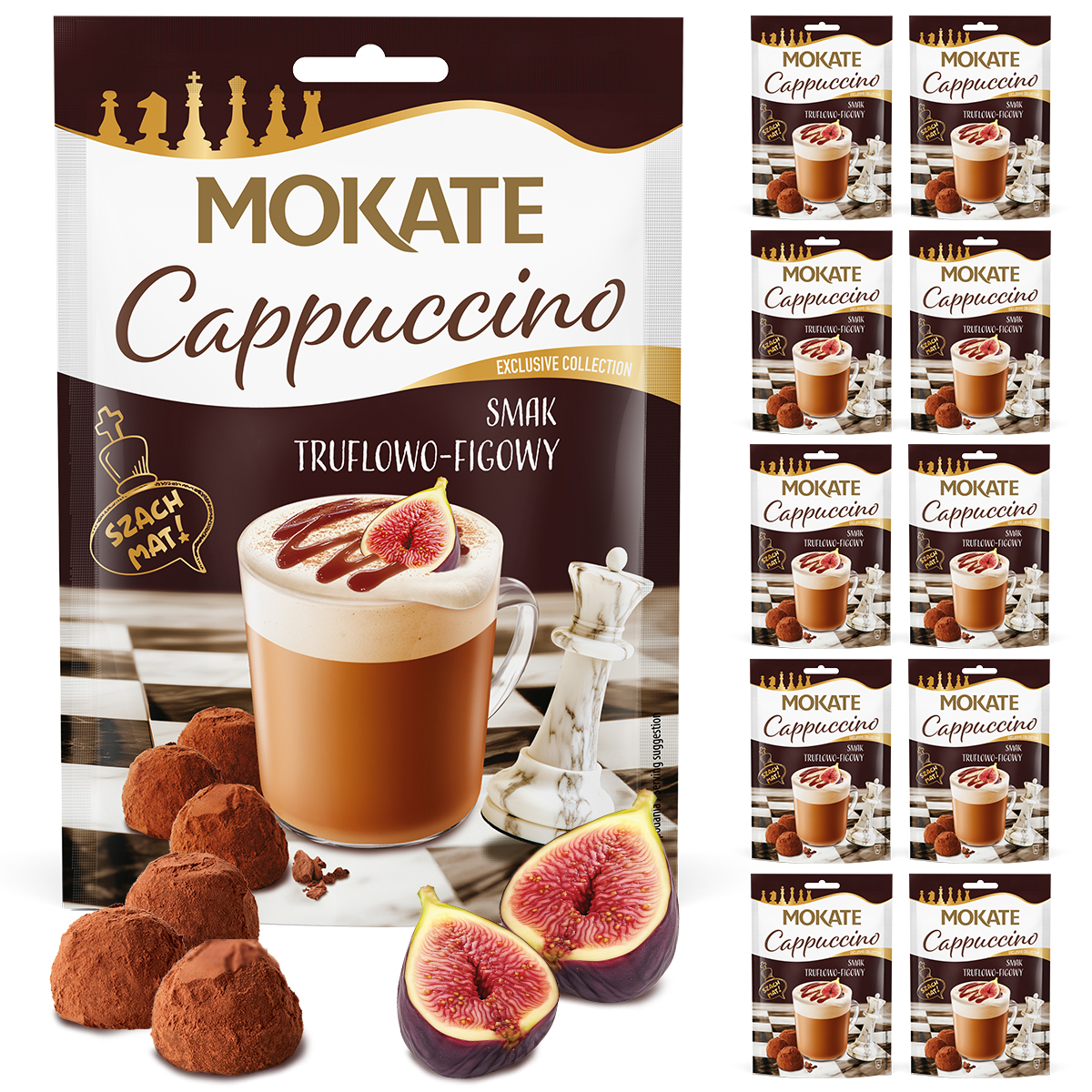 W ZESTAWIE TANIEJ Cappuccino Szachowe TRUFLOWO-FIGOWE 25g x 10szt