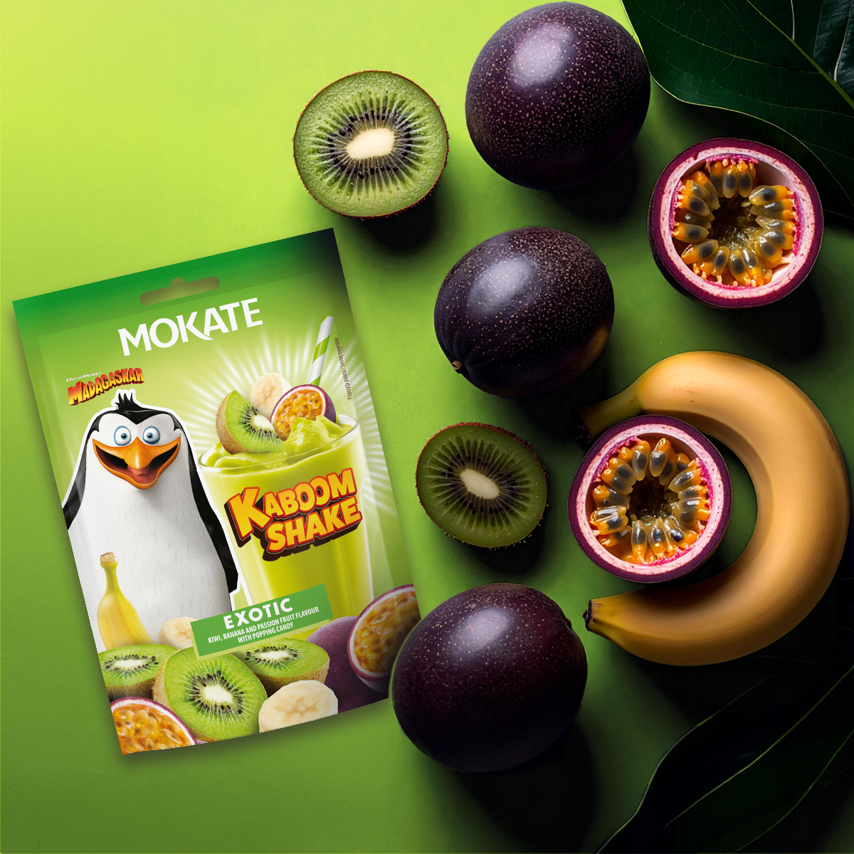 10 sztuk NAPÓJ W PROSZKU KABOOM SHAKE MOKATE 30G EXOTIC CUKIER STRZELAJACY