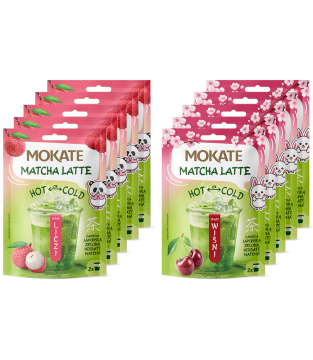 Lychee, Cherry and Matcha – 10 sachets, mixed flavours