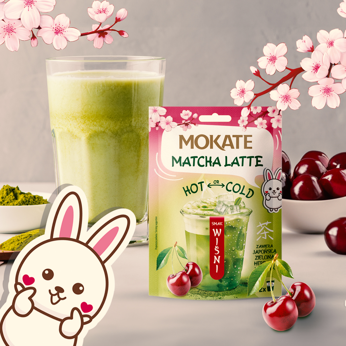 Lychee, Cherry and Matcha – 10 sachets, mixed flavours
