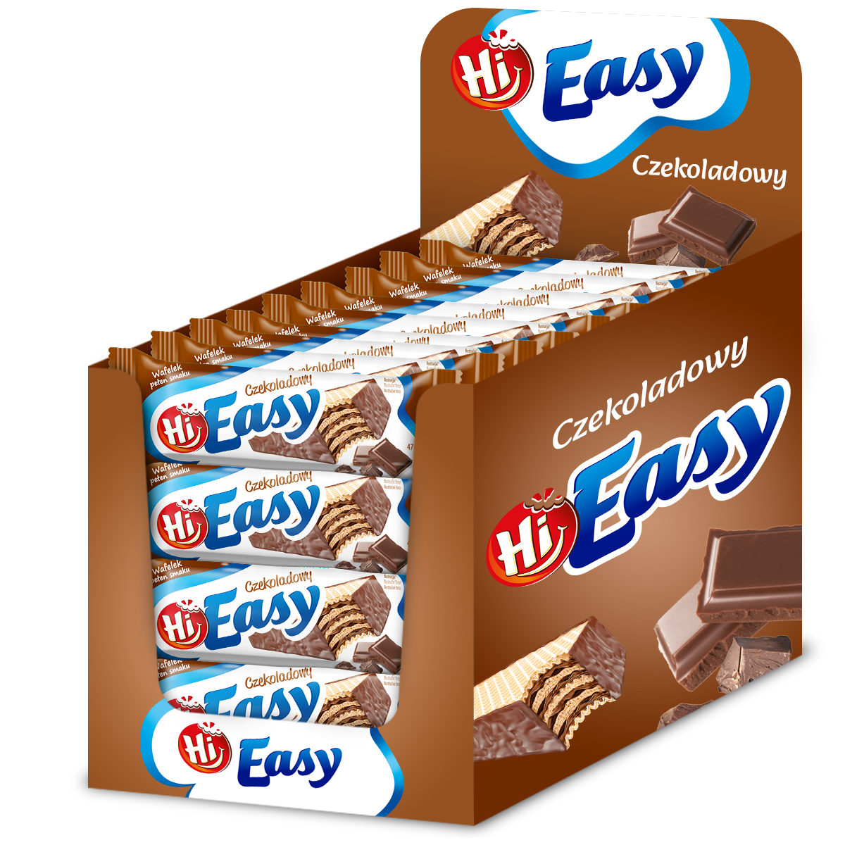 Mega Paka 36 sztuk Wafelek Hi Easy Czekolada