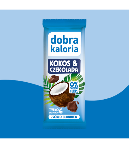 Baton kokos & czekolada 33g Dobra Kaloria