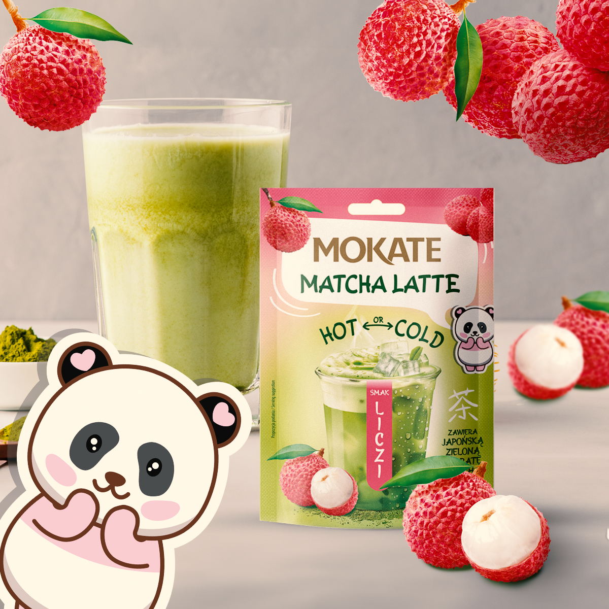 Matcha Mix Set: 3x Matcha Latte (Mango, Strawberry, Classic) + 2x Cherry, 2x Lychee