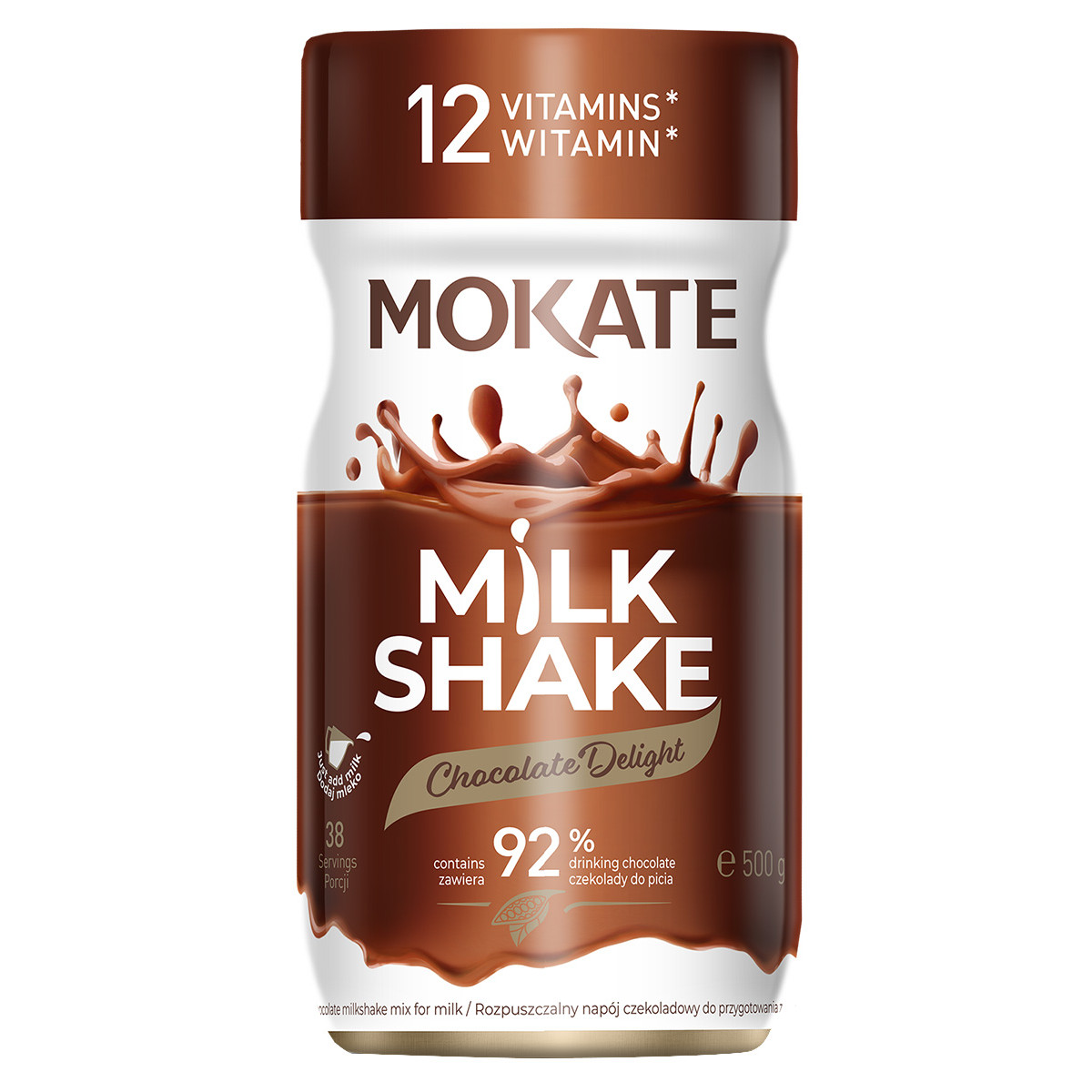 Mix Smaków Shake 6 Sztuk 2x500g Czekolada Truskawka Banan 4x54g