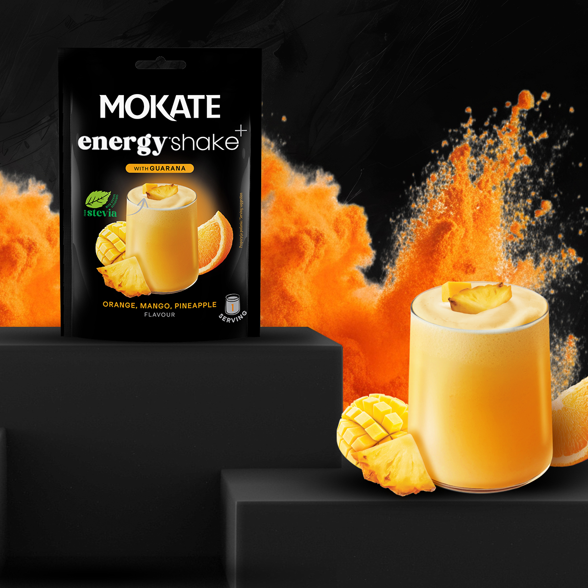 SHAKE ENERGY 10 PIECES FULL PACK ORANGE, MANGO, PINEAPPLE