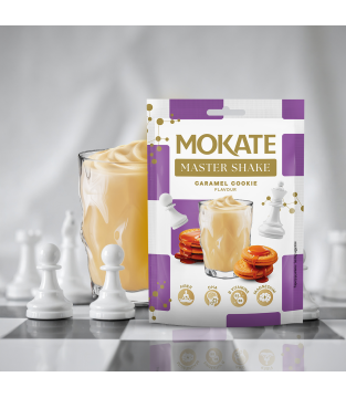 10 PACK OF MOKATE MASTER SHAKE CARAMEL BISCUIT 10X30