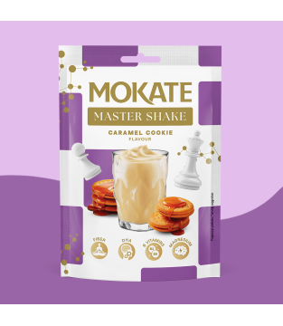 10 SZTUK MOKATE MASTER SHAKE KARMELOWE CIASTECZKO 10X30