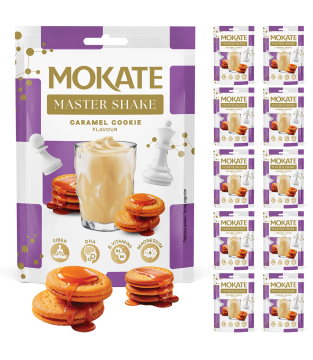 10 SZTUK MOKATE MASTER SHAKE KARMELOWE CIASTECZKO 10X30