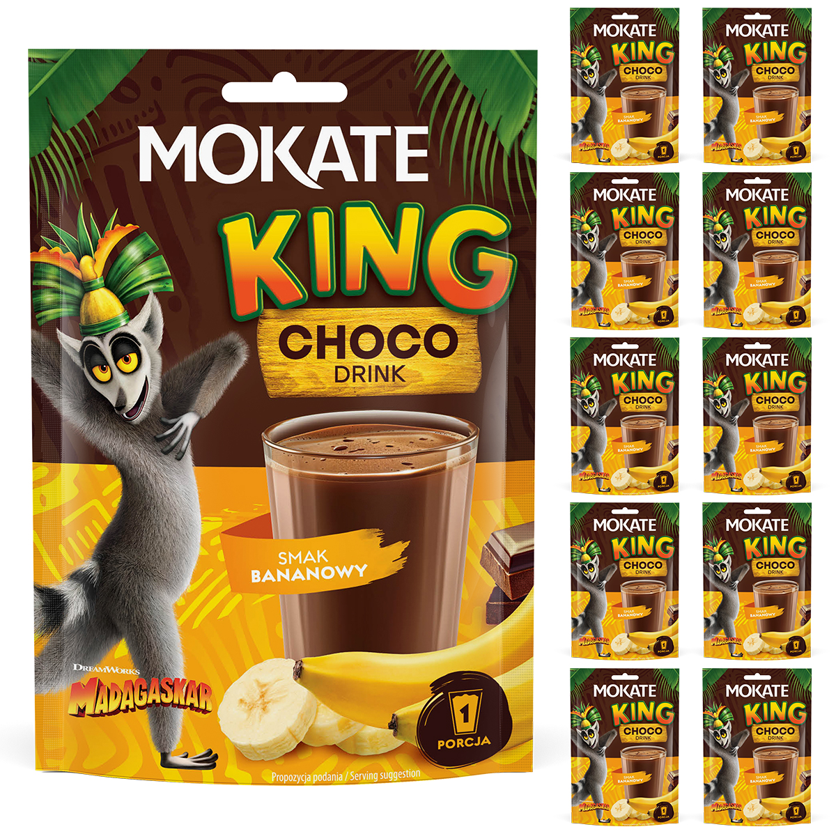 ZESTAW 10 SZTUK NAPÓJ CZEKOLADOWY BANANOWY 10X27G