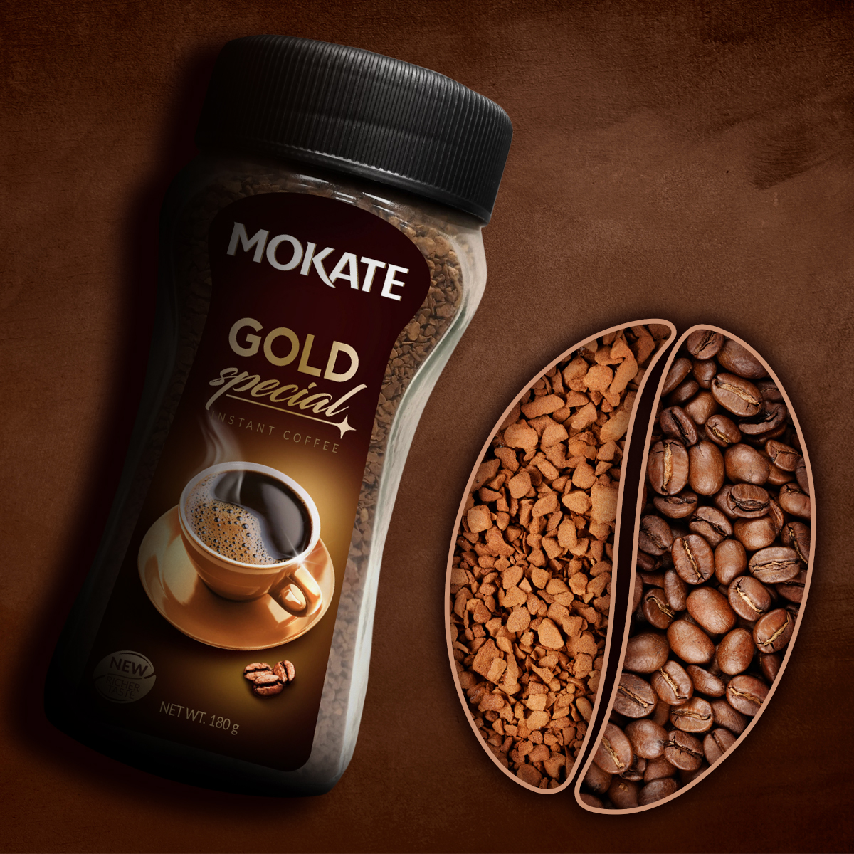 Mokate Gold Special Instant Coffee 180g Jar