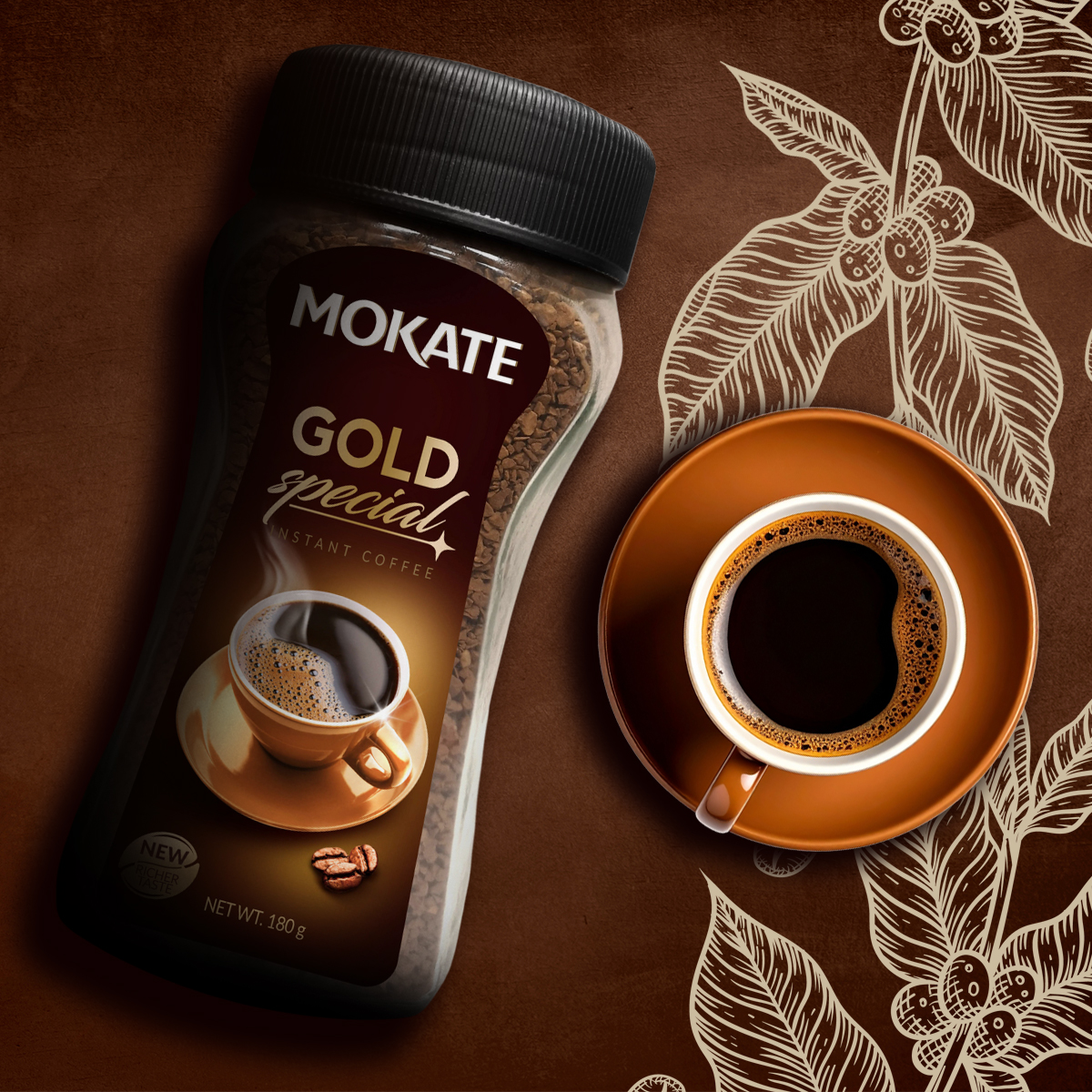 Mokate Gold Special Instant Coffee 180g Jar