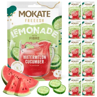 10 x FRESH WATERMELON AND CUCUMBER LEMONADE + FIBRE