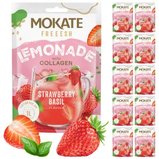 10 X Lemoniada Fresh Truskawka+bazylia Z Kolagenem – kup w oficjalnym sklepie Mokate | Mokate Sklep