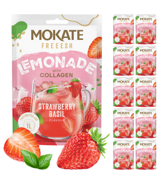 10 X LEMONIADA FRESH TRUSKAWKA+BAZYLIA Z KOLAGENEM
