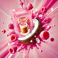 10 packs x CAPPUCCINO ZERO raspberry and coconut