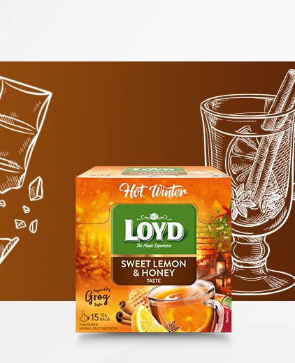 Herbatka owocowo - ziołowa Loyd Hot Winter o smaku Cytryny i Miodu 15 torebek