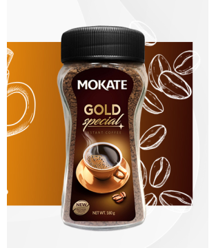 Kawa Rozpuszczalna Mokate Gold Special Instant Coffee 180g Słoik