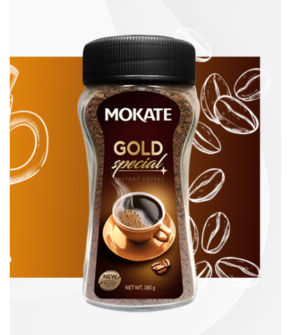 Kawa Rozpuszczalna Mokate Gold Special Instant Coffee 180g Słoik